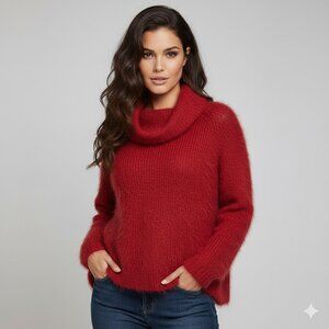 Tahari Red Long Sleeve Sweater
